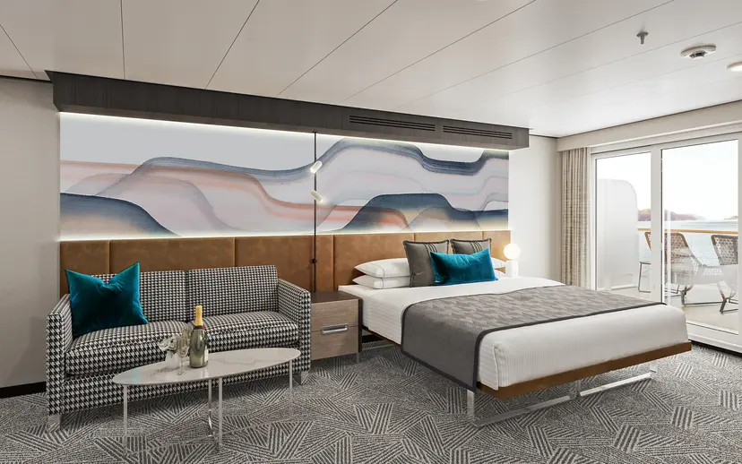 Forward-Facing Club Balcony Suite with Large Balcony
